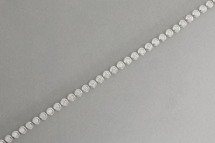 Bracciale in stile "Chris Evert" in oro bianco (18