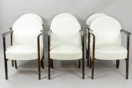 serie di sei splendide poltrone in stile Art Déco 