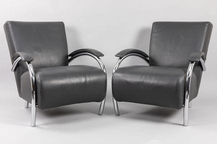 coppia di sedie lounge "Molinari Accademia" degli 