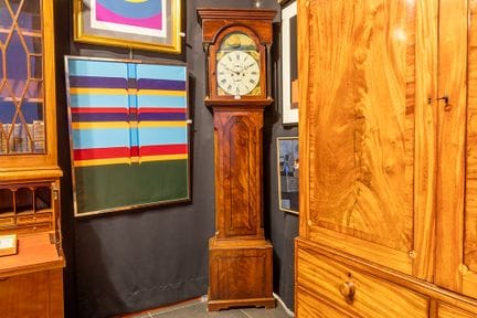 Reloj antiguo galés «Robert Brury Chepstow», firma
