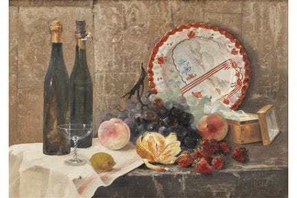 Peinture à l'huile sur toile du XIXe siècle représ