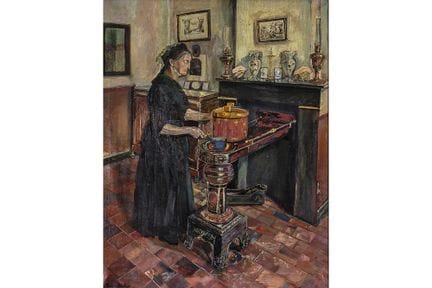 Peinture à l'huile sur toile belge du XXe siècle -
