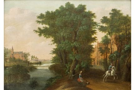 Ende des 18. Jahrhunderts, flämisches Ölgemälde au