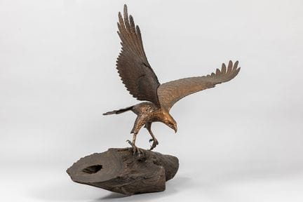 mid 20th Cent. sculpture in patinated metal and wo