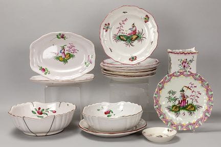 several pcs of French ceramic with plates, and a s