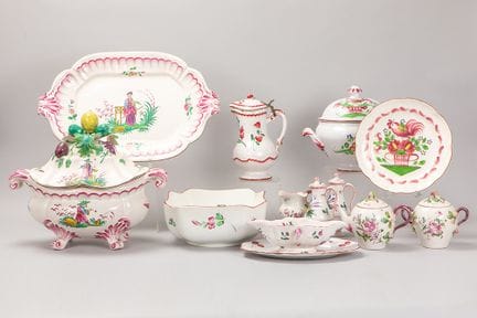 various lot of French ceramic with plates, dishes,