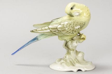 "Parakeet" sculpture in "Hutschenreuther" marked G