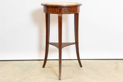 tavolino neoclassico in mogano con piano in marmo

