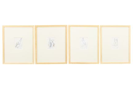 MINNE LUC
four 21st Cent. Belgian mixed media draw
