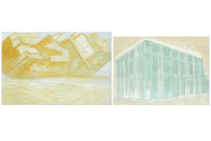 MINNE LUC
two 21st Cent. Belgian acryl paintings o