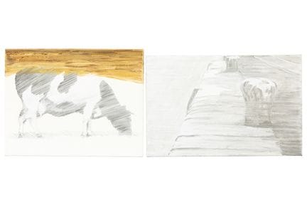 MINNE LUC
two 21st Cent. Belgian acryl paintings o