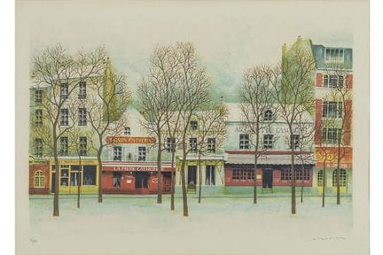 20th Cent. French lithograph printed in colors - s