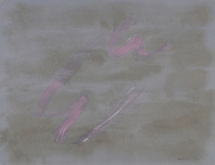 让·福特里耶（Jean FAUTRIER，1898-1954）。《裸体，蓝色与粉色》，1957年。
