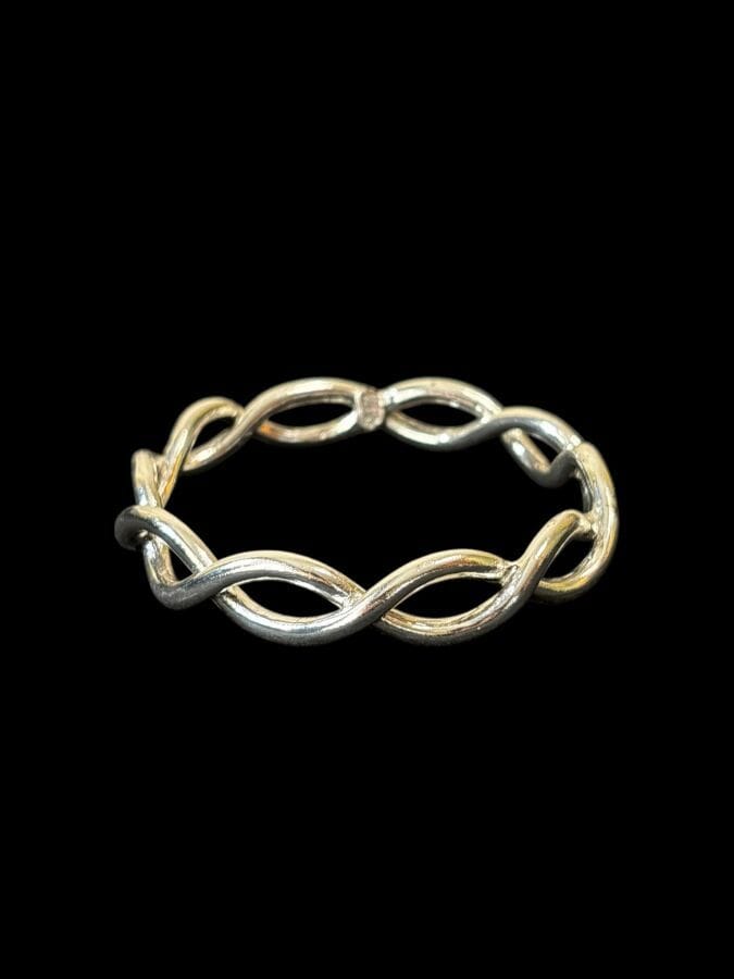 GOOSSENS PARIS Silver plated metal bangle - signed
Diameter: 6 cm