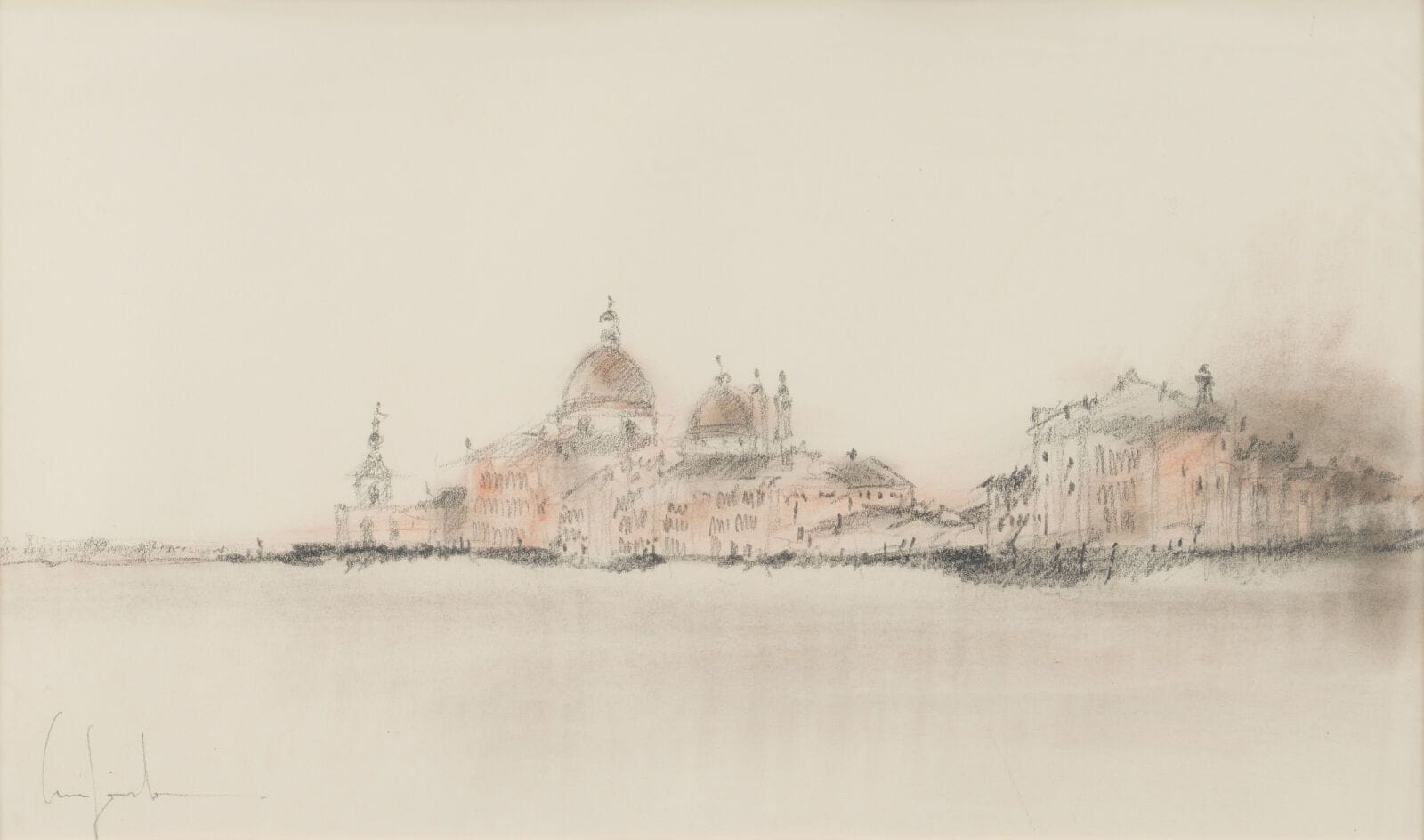 20th-Century French School
"View of Venice"
Watercolor, signed in the lower left corner.