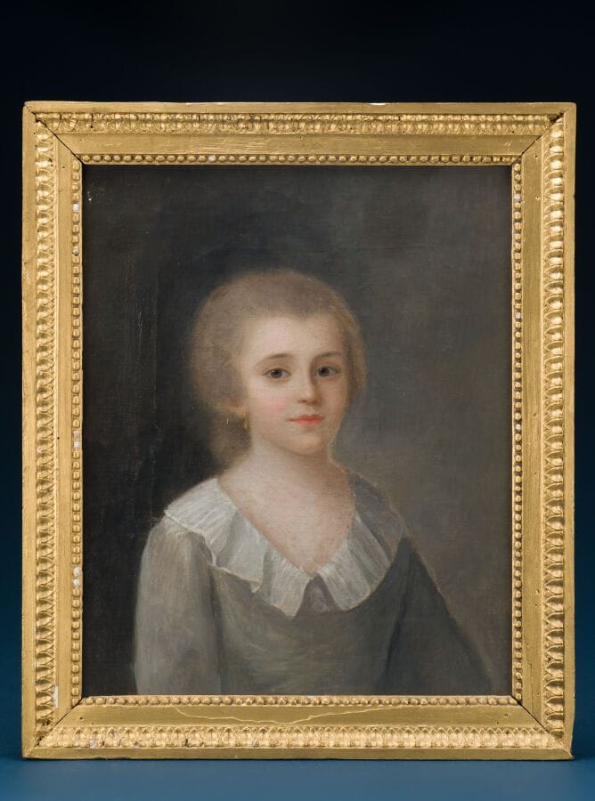 Late 18th-century French School
"Woman with a White Collar"
Oil on canvas 
58 x 45 cm.