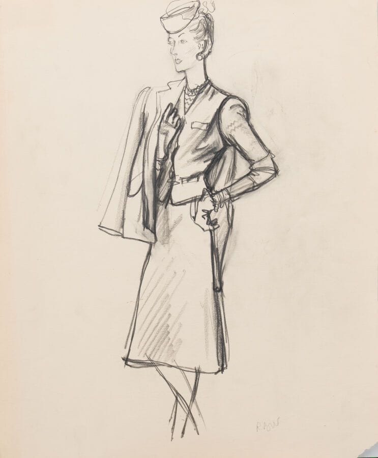 René BOUET-WILLAUMEZ (1900–1979)
"Seated Woman" and "Woman in a Jacket"
Charcoal and graphite
Monogrammed in the lower right corner 
38.5 x 27.5 cm. - 38 x 31 cm.
(Part of the lower right corner is missing on the second piece)