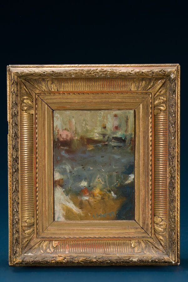 Jacques BARTOLI (1920–1995)
"Small Harbor"
Oil on canvas, signed lower right
28 x 22 cm.