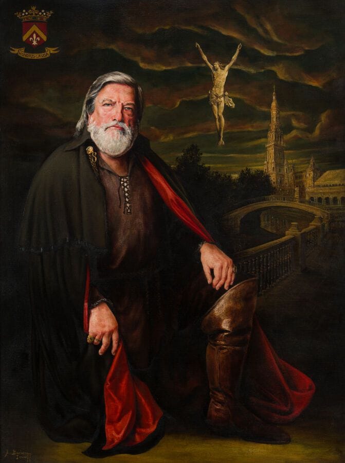 Alexandre BARBERA IVANOFF (1973)
"Portrait of a Man in Front of a City"
Oil on canvas, signed lower left
128 x 98 cm.
