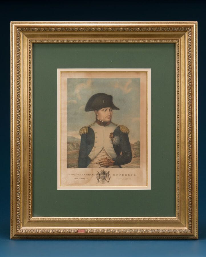 19th-Century French School
"Napoleon the Great"
Color engraving
Dimensions: 40 x 32 cm.
(Stain marks)