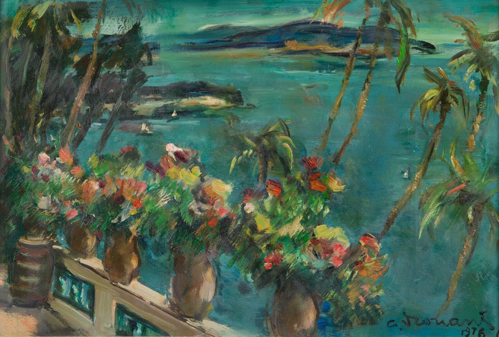 Armand DROUANT (1898–1978)
"Juan les Pins"
Oil on canvas, signed lower right and dated 1976
48 x 72 cm.