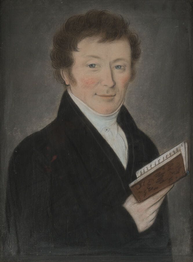 In the Style of the 19th Century
"Man Holding a Book"
Pastel 
56 x 42 cm.