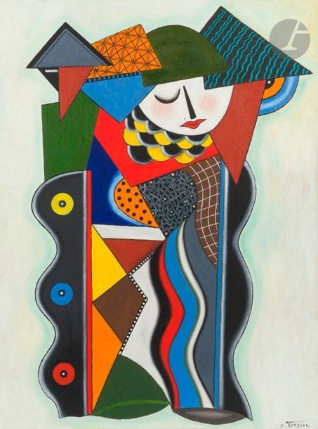 Georges TERZIAN (né en 1939)
Magali, 2017
Huile sur toile.
Signée en bas à gauche.
Signée, datée et titrée au dos.
130 x 97 cm