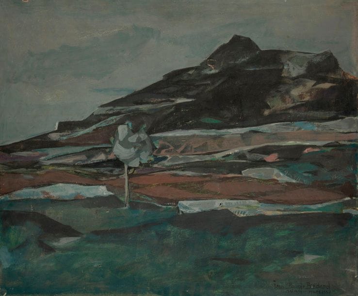 Jean-Claude BÉDARD (1928-1987)
Paysage provençal, 1951-52
Huile sur toile.
Signée et datée en bas à droite.
Signée et datée au dos.
(Accidents).
60 x 73 cm