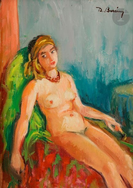 Didier BERENY (1902-?)
Nu assis
Huile sur panneau.
Signée en haut à droite.
33 x 24 cm
- Provenance : 
- Vente Henri Adam, Ader, Paris, 29 novembre 2013.