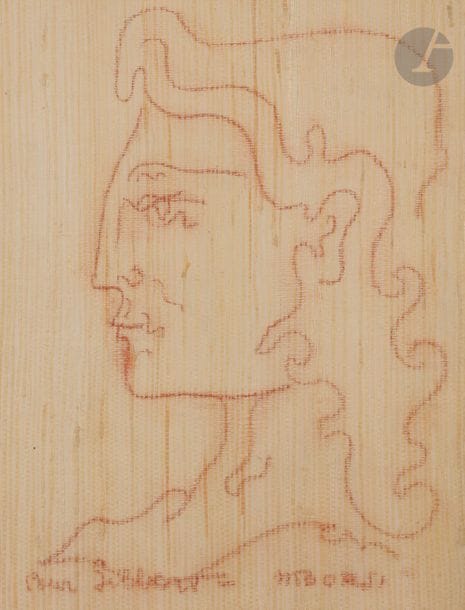 Manfredo BORSI [italien] (1900-1967)
Profil
Sanguine sur papier fibre.
Signée en pied.
26.5 x 21 cm