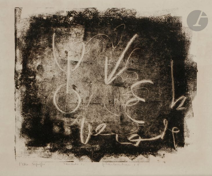 Jean-Louis BRAU (1930-1985)
L’Être signifié, 1967
Monotype.
Signé, daté et titré en pied.
29.5 x 39 cm