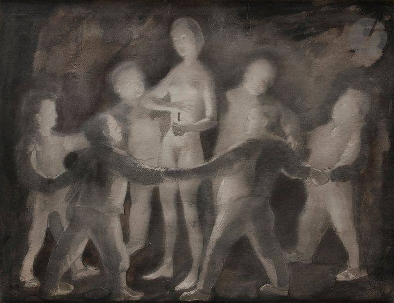 Stanislas LEPRI (1905-1980)
La Ronde
Lavis d’encre.
Signée en bas à droite.
48 x 62 cm