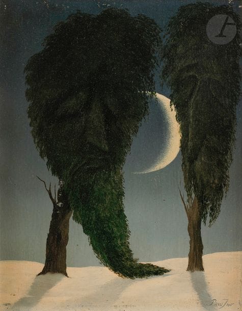 Pierre INO (1909-1989)
Les Arbres, vers 1935-40
Huile sur panneau.
Signée en bas à droite.
24 x 19 cm

Provenance :
Galerie Berri-Raspail, Paris (étiquette au dos).