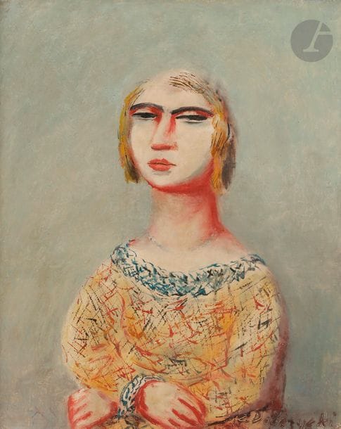 Zygmunt DOBRZYCKI [polonais] (1896-1970)
Portrait de femme
Huile sur toile.
Signée en bas à droite.
61 x 50 cm
