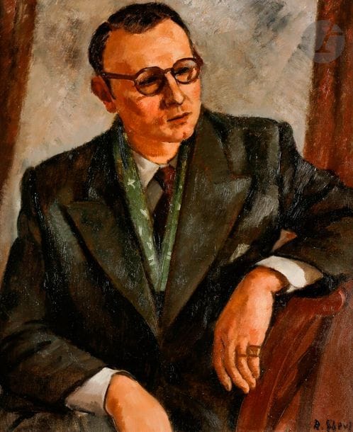 François EBERL (1887-1962)
Portrait d’homme
Huile sur toile.
Signée en bas à droite.
65 x 54 cm