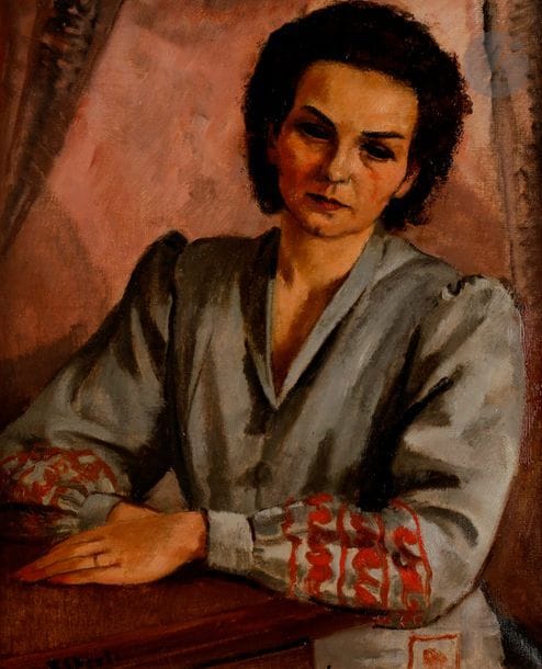 François EBERL (1887-1962)
Portrait de femme
Huile sur toile.
Signée en bas à gauche.
65 x 54 cm
