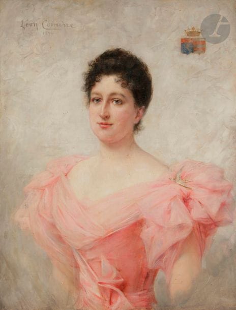 Léon-François COMERRE (1850-1916)
Femme en buste, 1896
Huile sur toile.
Signée et datée en haut à gauche. 
Armoiries en haut à droite.
84 x 65 cm

L’œuvre sera incluse au Catalogue Raisonné de l’artiste en préparation par Madame Béatrice Durand.