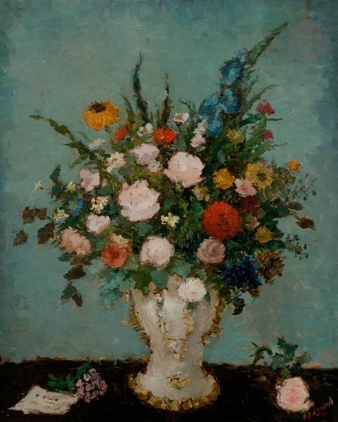Dietz EDZARD (1893-1963)
Vase de fleurs
Huile sur toile.
Signée en bas à droite.
73 x 60 cm