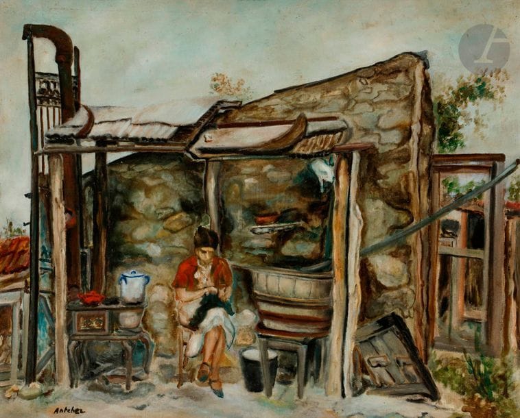 Isaac ANTCHER (1899-1992)
La Couturière
Huile sur toile.
Signée en bas à gauche.
(Restaurations).
50 x 61 cm