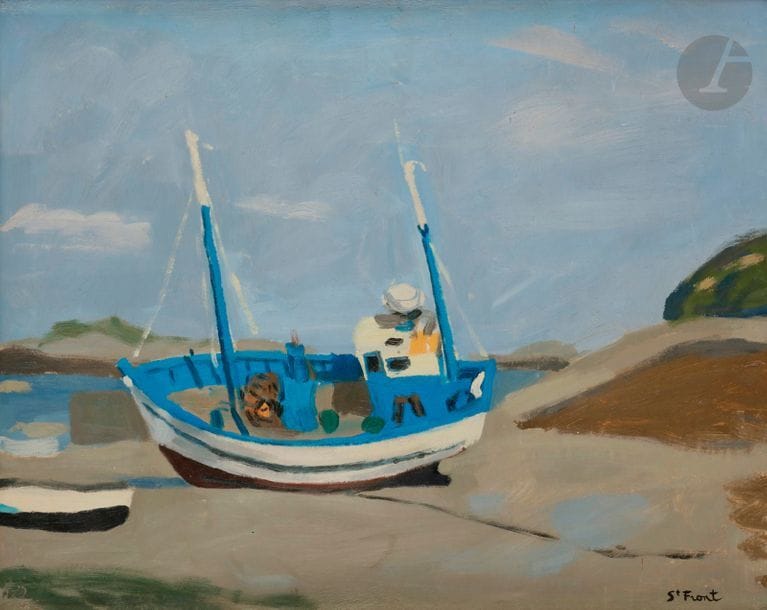 Yves de SAINT-FRONT (1928-2011)
Le San-Vigors
Huile sur carton contrecollé sur panneau.
Signée en bas à droite.
39 x 49 cm