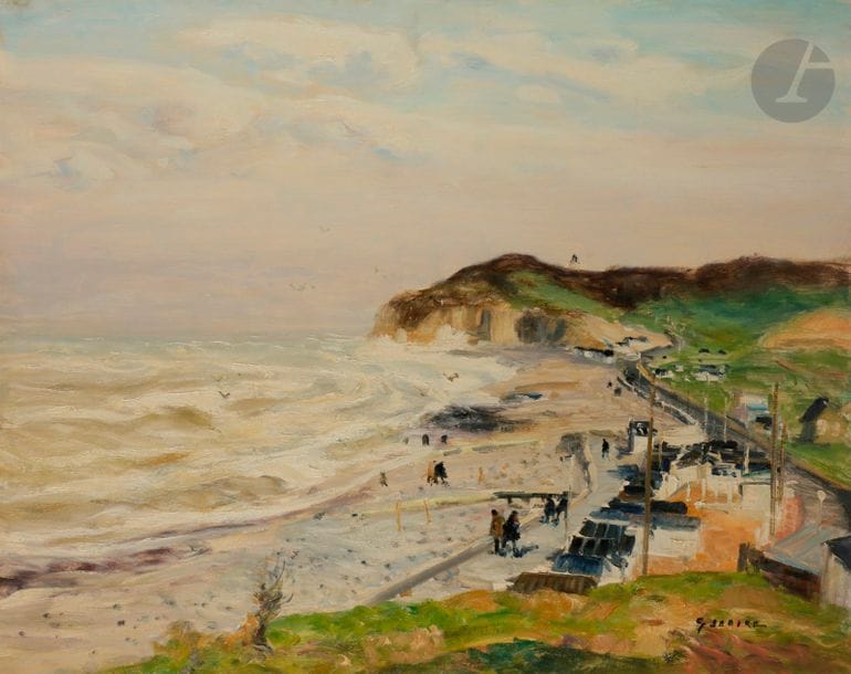 Gaston SÉBIRE (1920-2001)
Pourville, 1957
Huile sur toile.
Signée en bas à droite.
73 x 92 cm

Bibliographie : 
Éric Mercier, La Jeune peinture, Années 50, Tome II, Panorama de la jeune peinture, Zurich, Artacatos, 2010, reproduit p. 357.