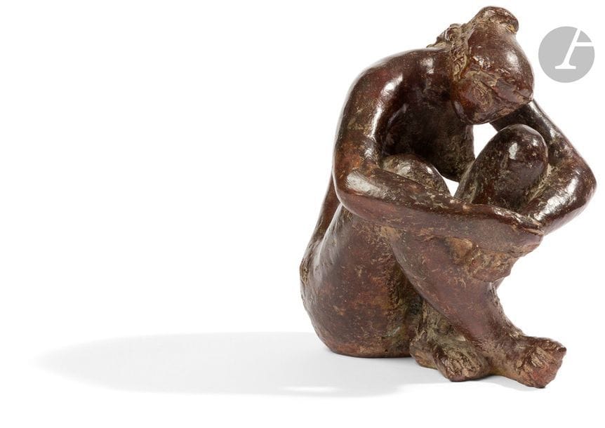 Antoniucci VOLTI (1915-1989)
Femme assise
épreuve en bronze à patine brune.
Signée et numérotée 6/6 à la base.
Porte le cachet du fondeur « J. Cappelli Cire Perdue ».
Hauteur : 23 cm

Provenance : 
Galerie Robert Guiot, Paris.