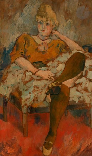 *Léon BONHOMME (1870-1924)
Casque d’or, 1903
Huile sur carton.
Signée et datée en haut à droite.
98 x 60 cm

Provenance : 
- Galerie Vendôme, Paris (étiquette au dos).
- Ancienne collection Modern Art Foundation, Vaduz (étiquette au dos).

Exposition : 
La Cage aux Fauves, Galerie de Paris, 12 octobre - 6 novembre 1965, n°38.