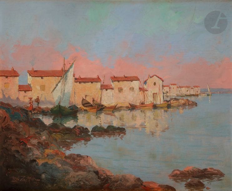 Léon ZEYTLINE (1885-1962)
Bastia, 1927
Huile sur panneau.
Signée et datée en bas à gauche.
50 x 61 cm