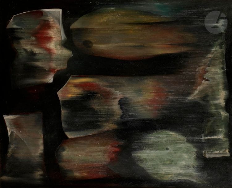 Henri GOETZ [franco-américain] (1909-1989)
Climat perdu, 1946
Huile sur panneau.
Signée et datée en bas à droite.
Signée et titrée au dos.
46 x 55 cm

Provenance : 
- Collection Jean Polak.
- Galerie Ariel, Paris (étiquette au dos).

Bibliographie : 
Frédéric Nocera, Henri Goetz, Catalogue raisonné, Peintures - œuvres sur papier, Éditions Garnier Nocera, Paris, Tome I, 1930 - 1960, n°330, p. 176.