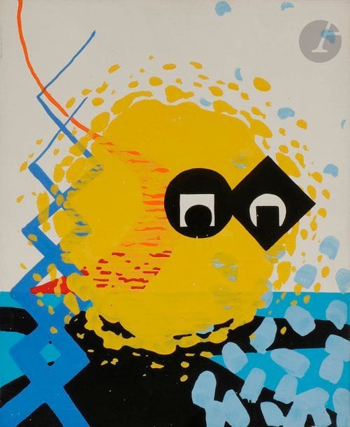 Gérard FROMANGER (né en 1939)
Chimère 31, 1985
Huile sur toile.
Signée, datée et titrée au dos.
27 x 22 cm

Exposition : 
Gérard Fromanger, 101 tableaux, Galerie Isy Brachot, Paris, 1986.