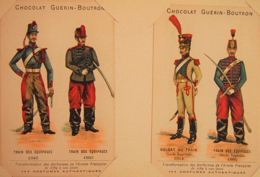CARTES
Chocolat Guérin-Boutron. Ens. de 68 cartes en couleurs sous classeur in-8.
