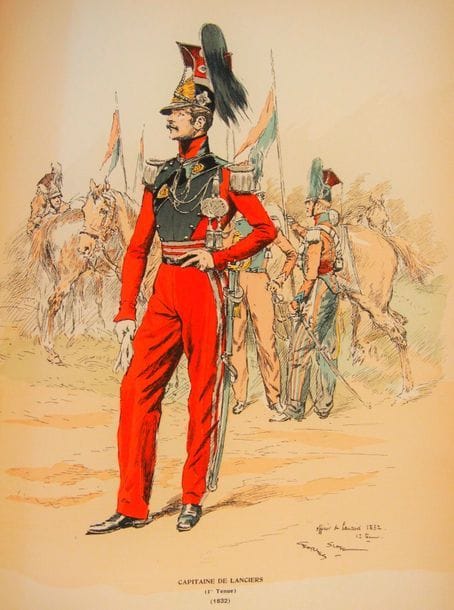 ROUFFET
Album historique de l’armée et de la Marine. Texte et supplément. Paris, Leroy, 1905-1906, in-fol. demi-reliure à coins basane rouge, dos à nerfs, orné insolé. 
Belle publication avec de nombreuses planches en couleurs et en noir et ses nombreuses figures dans le texte, dessinées par Bénigni, Leroy, Lacault, etc. Exemplaire numéroté.