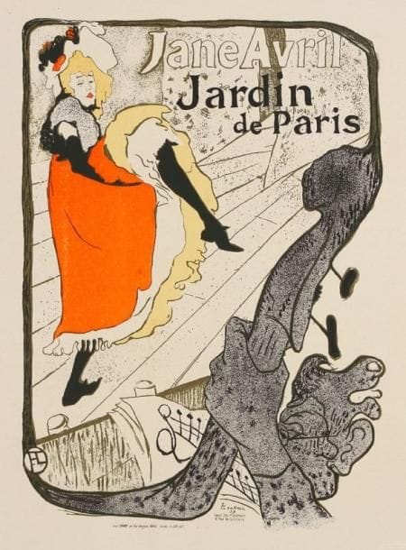 Les Maîtres de l'affiche. Toulouse-Lautrec. Jane Avril -Jardin de Paris pl. 110. B.E.