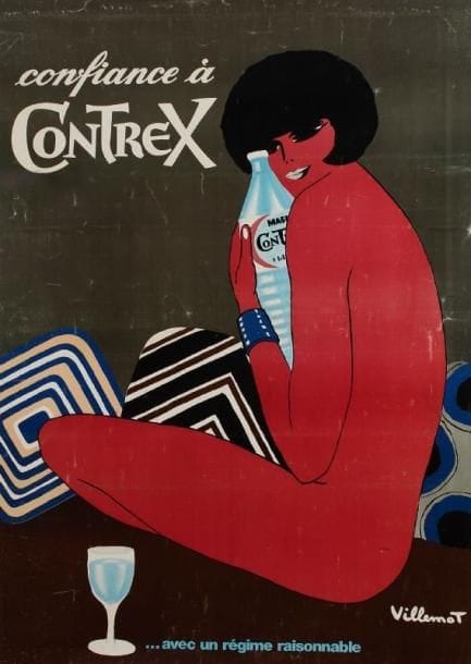 VILLEMOT
Confiance à Contrex. Imp. Lalande-Courbet, Wissous. Entoilée. A.B.E. (craquelures). 164 x 117 cm.